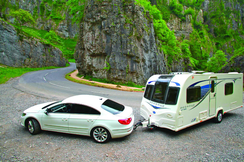 Towing a caravan with a VW Passat