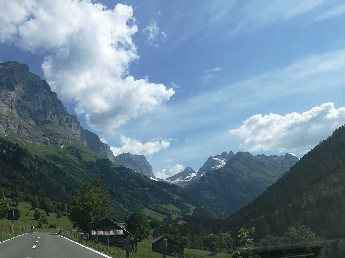 Driving through the Alps