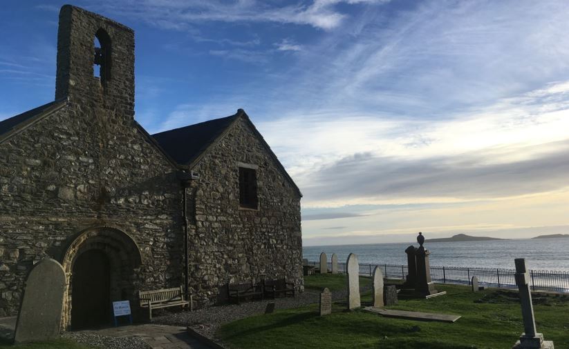 Aberdaron coastal church - wales
