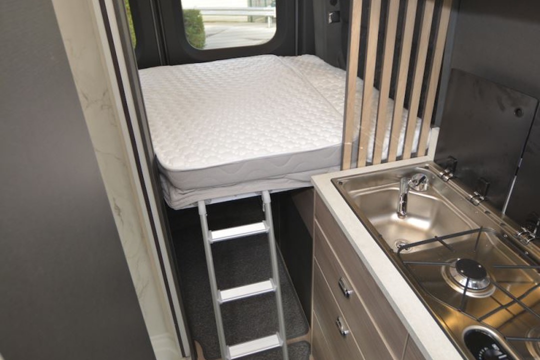 Swift Trekker campervan has a fixed bed