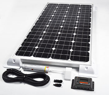 A solar panel tops up your electric