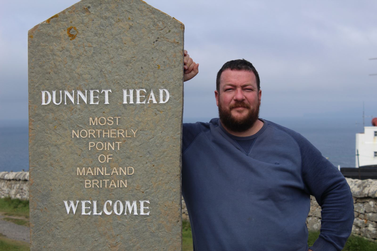 Camping magazine editor Iain Duff at Dunnet Head