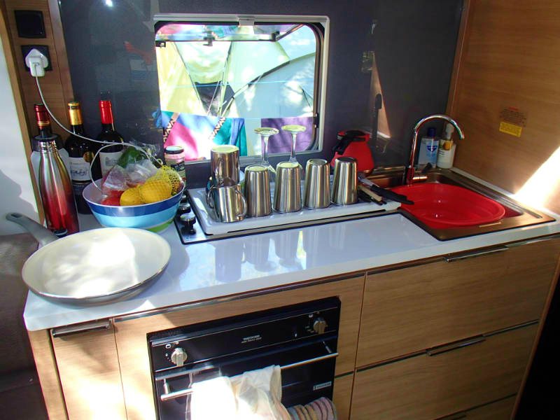Kitchen in the Adria Adora 613 UT Thames