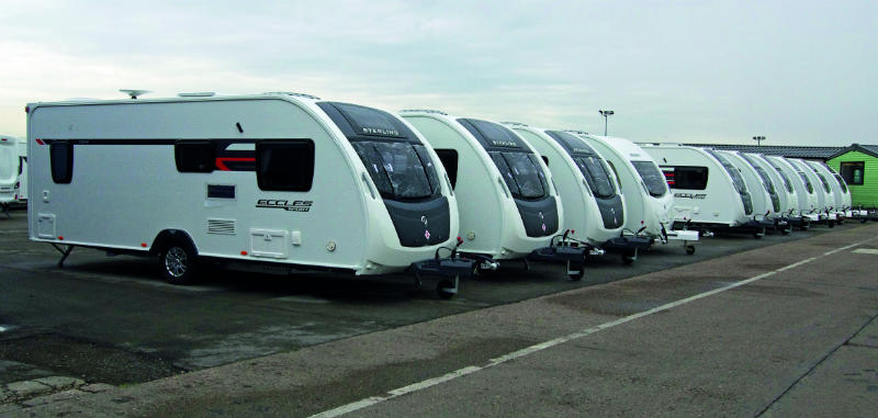 Caravans awaiting desptach - ex-weight
