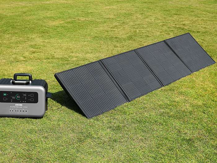 A freestanding solar panel