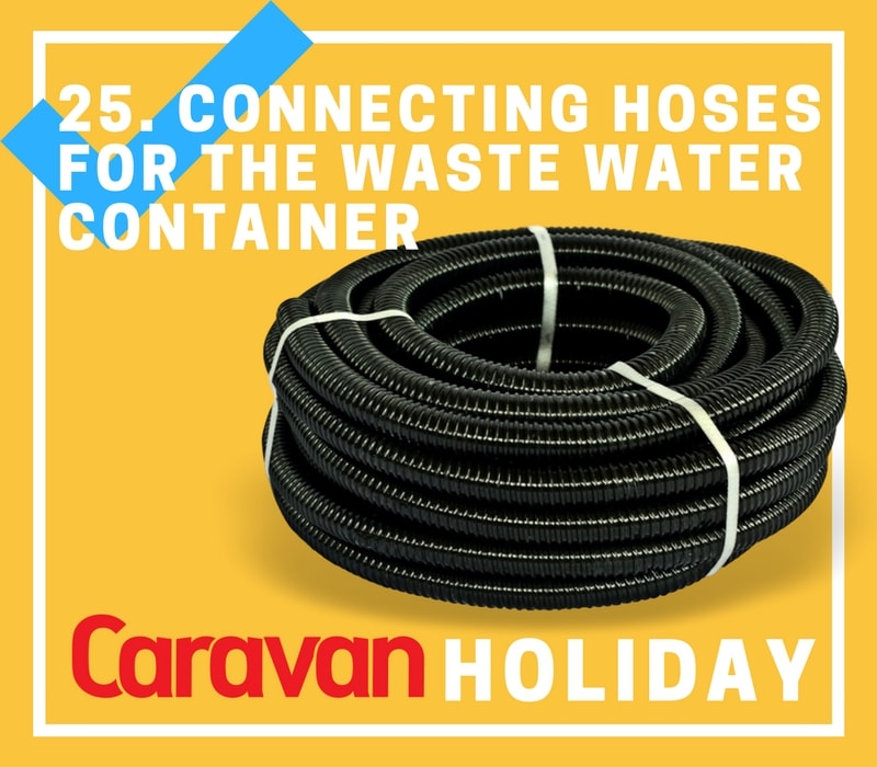 Connecting hoses for the waste containers