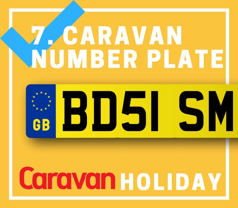 A number plate for your caravan