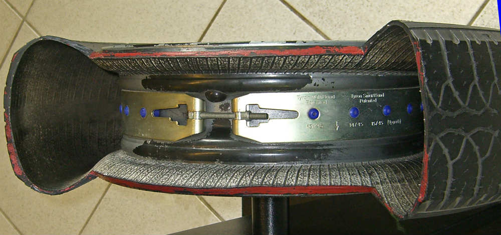 A tyre band fitted