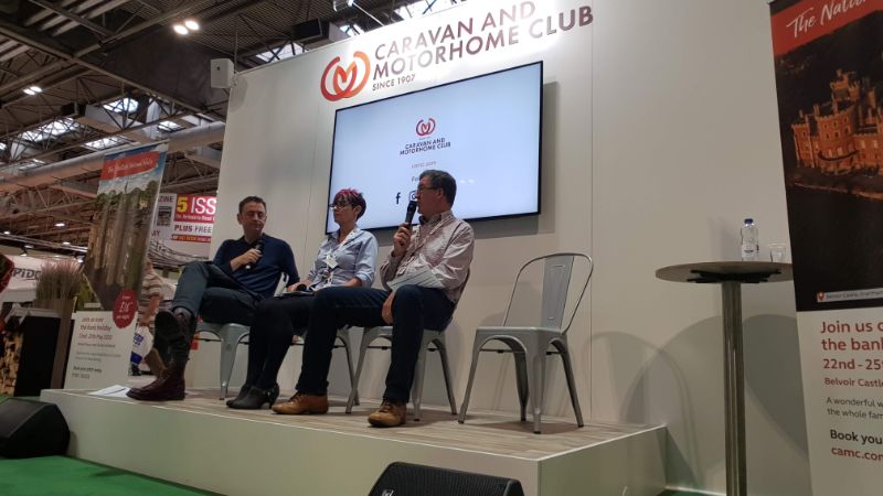 Caravan and Motorhome Club panel at the show