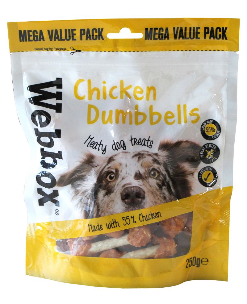 Webbox Bulk Chicken Dumbbells Dog Treats