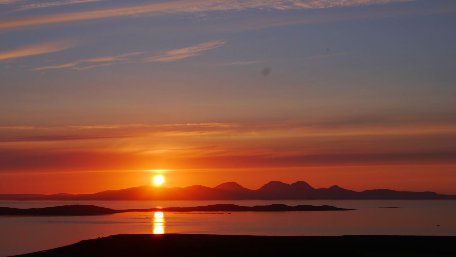 spectacular sunsets and views on Kintyre peninsula