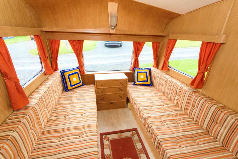 Lounge in the Holgate caravan