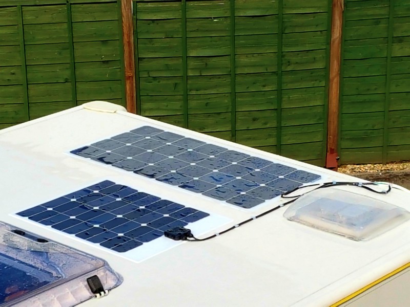 solar panels in position