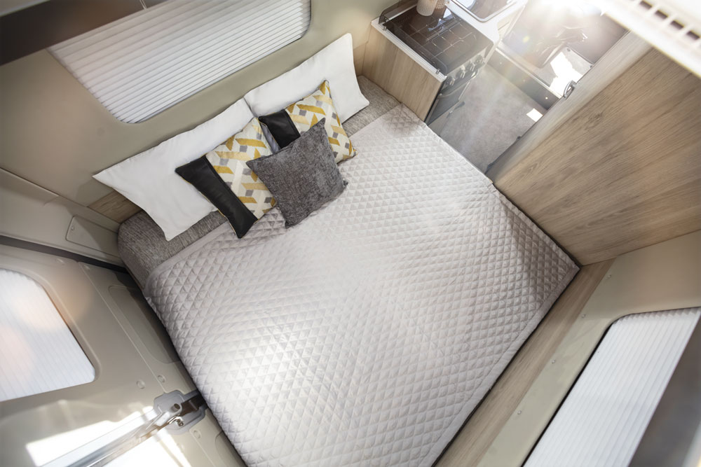 The double bed in the Auto-Trail Tribute 660 motorhome