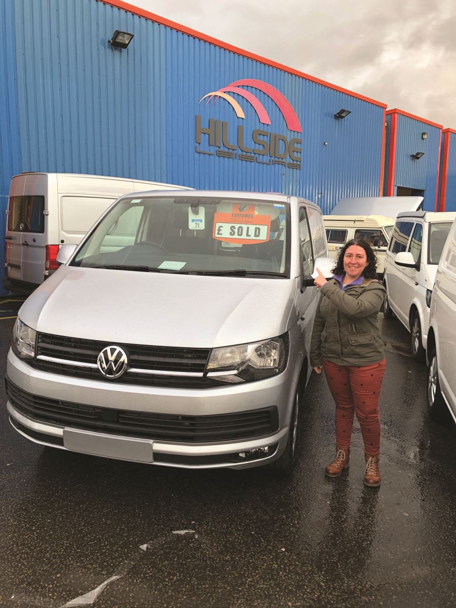 Geneve with her new VW T6 camper