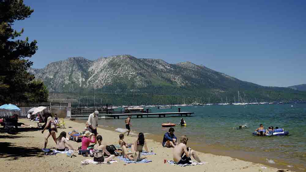 Image of a beach in Lake Tahoe