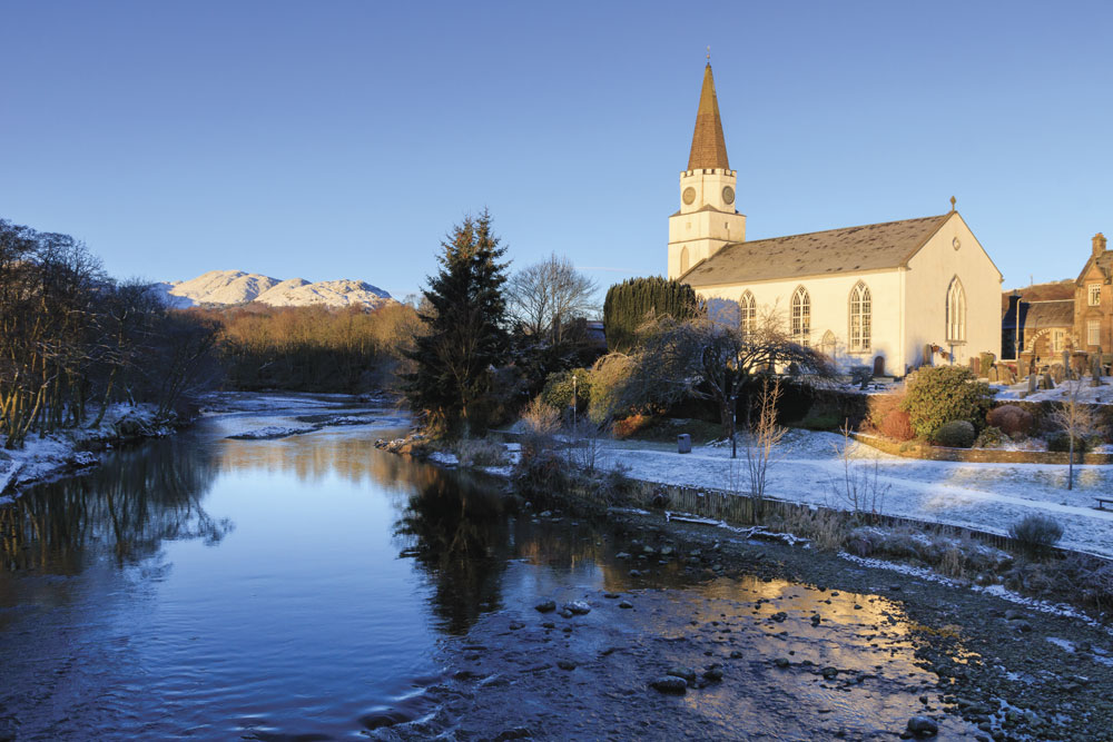 Comrie and the River Earn in Scotland