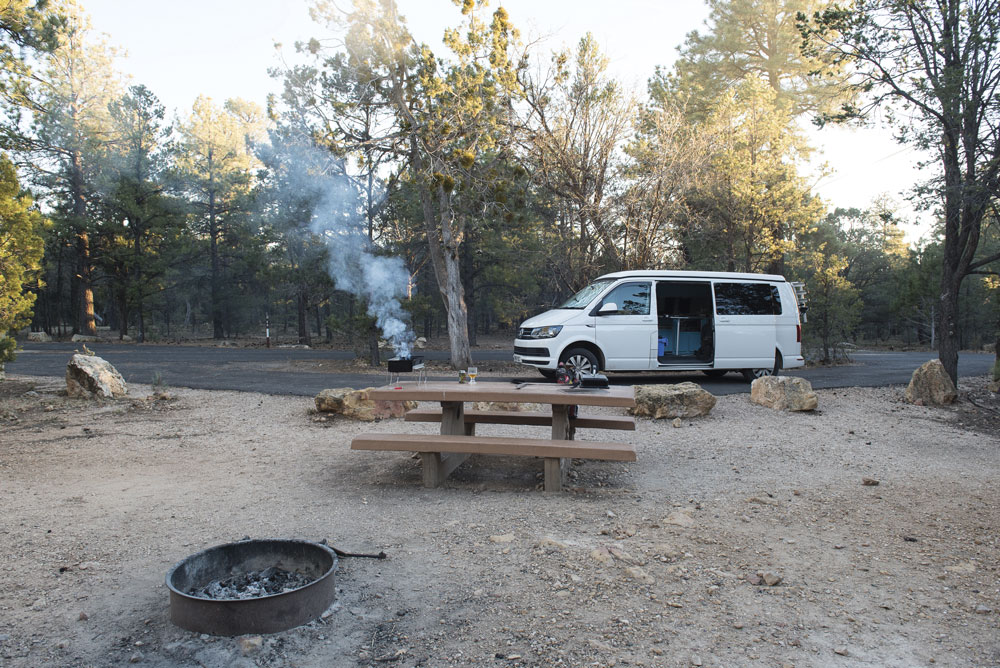 Campervan at the Mather Campground, South Rim, Grand Canyon