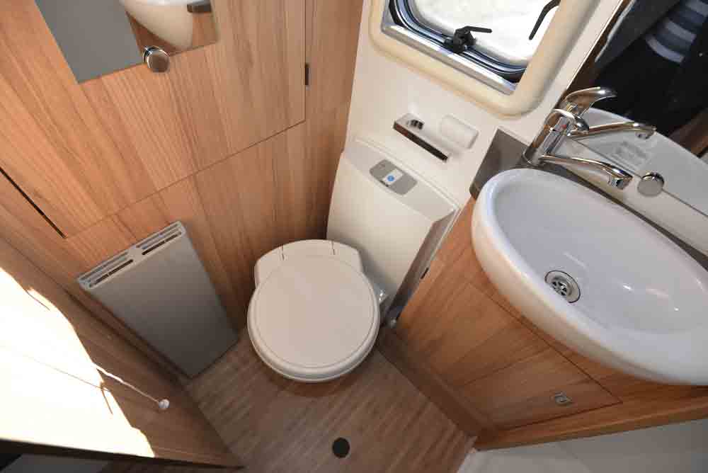 Image of a typical motorhome toilet