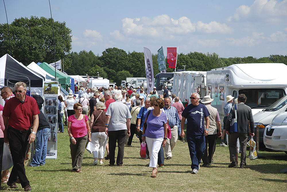 Potential buyers at a motorhome and campervan show