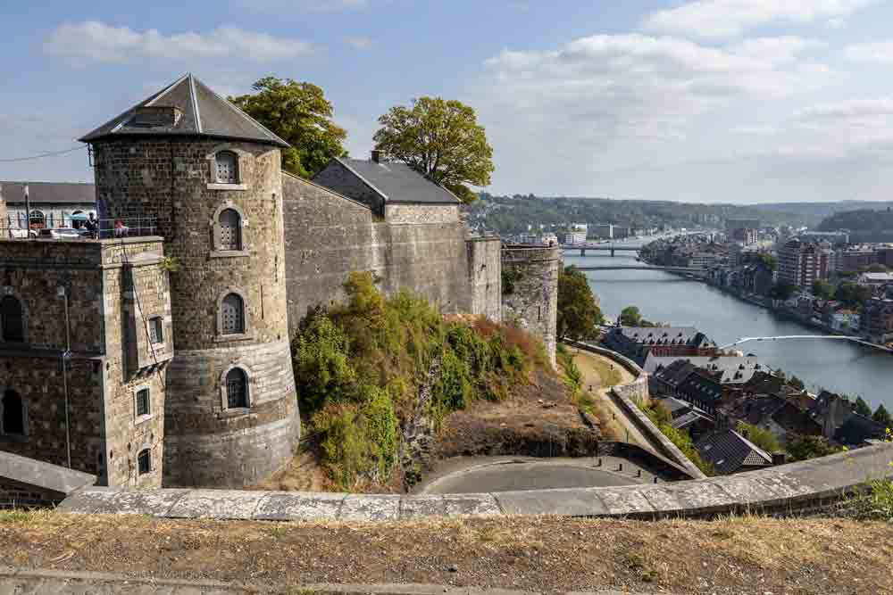 Image of the River Meuse in Belgium, with the Citadel in view