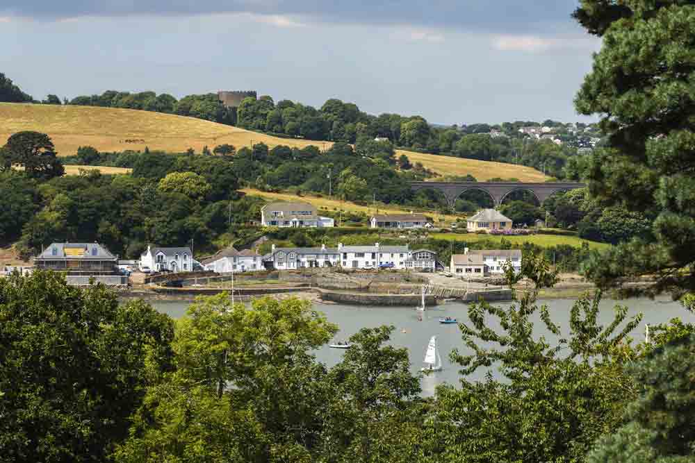 Image of a view of the Lynher Estuary from Antony Woodland Garden, Cornwall