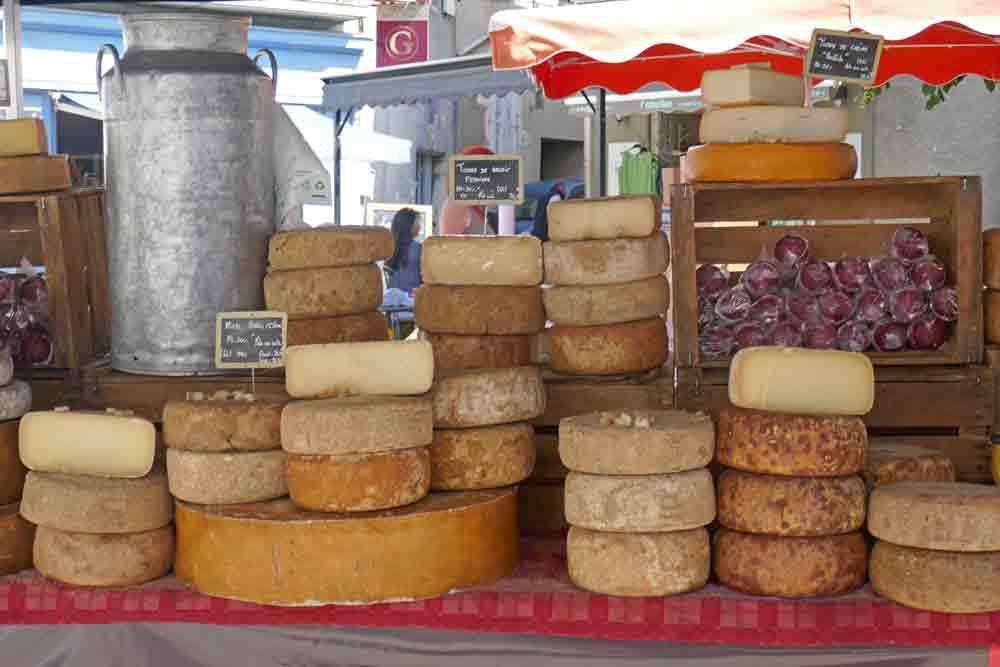 Image of cheese at a French market