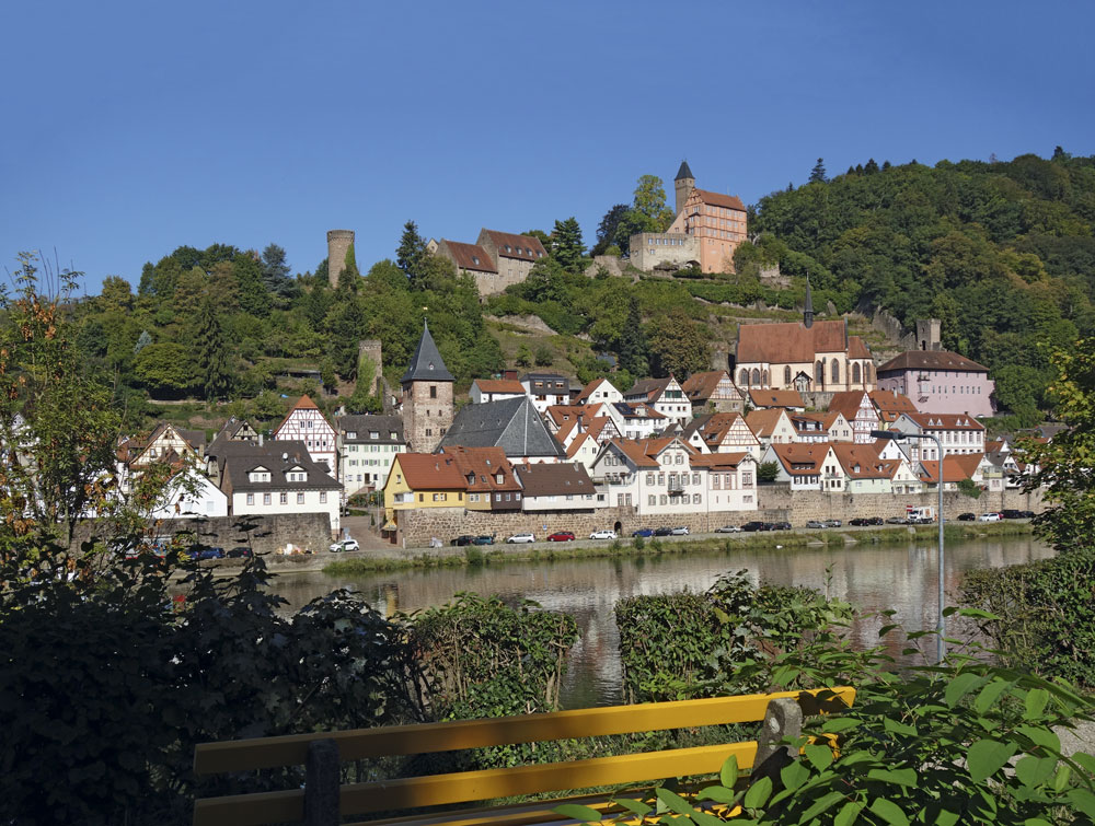 Hirschhorn village, across the Neckar river