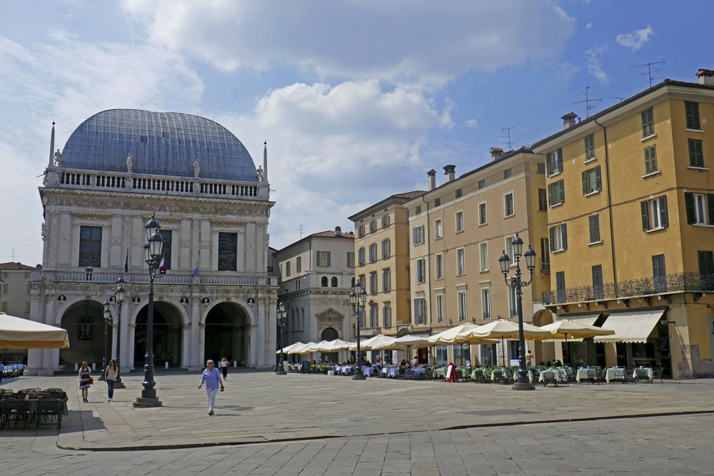 Piazza della Loggia in Brescia, Italy