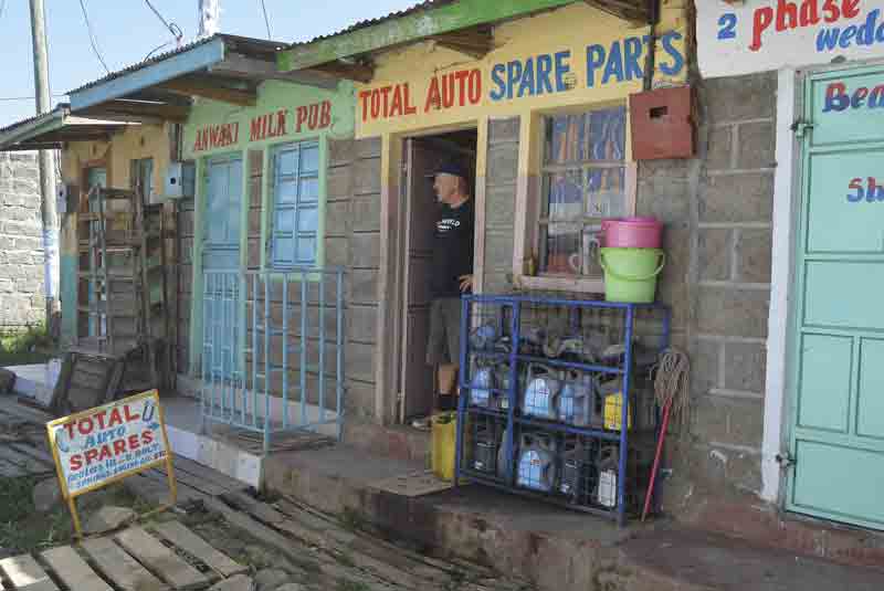 An auto spares shop in Kenya