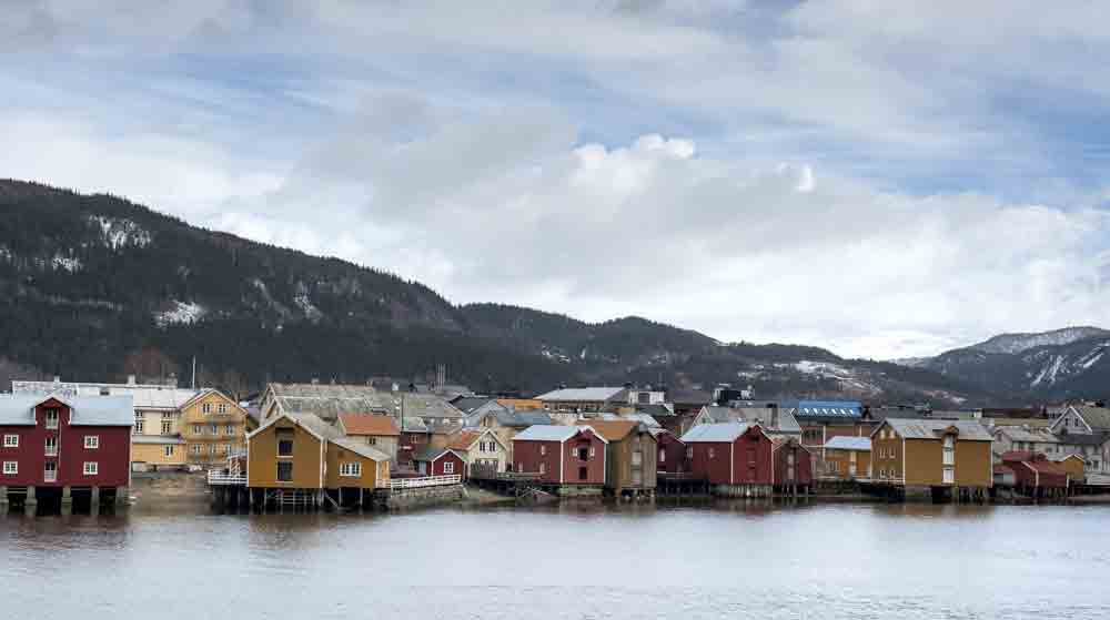 The town of Mosjoen in Norway