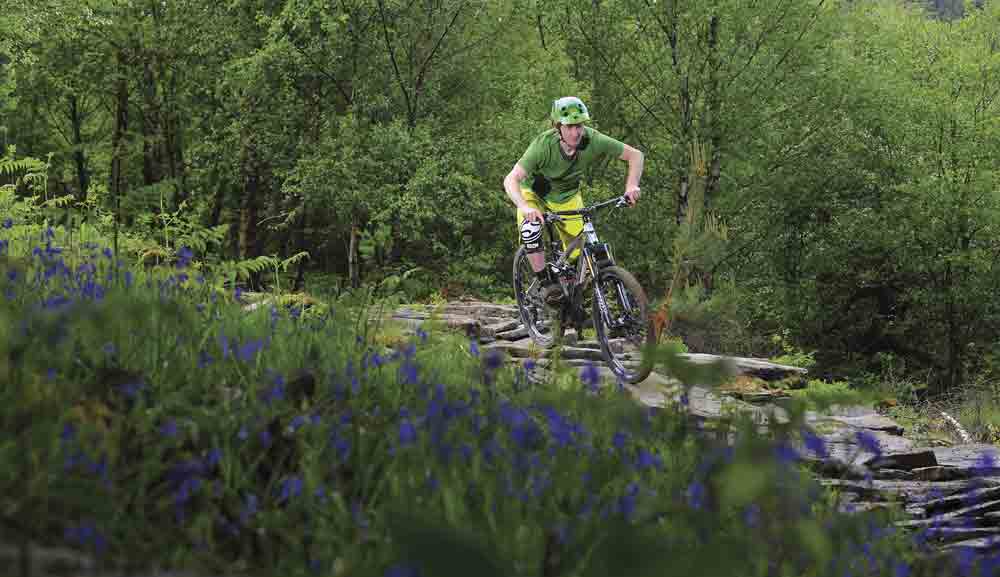 Image of a mountain biker in the Brecon Beacons