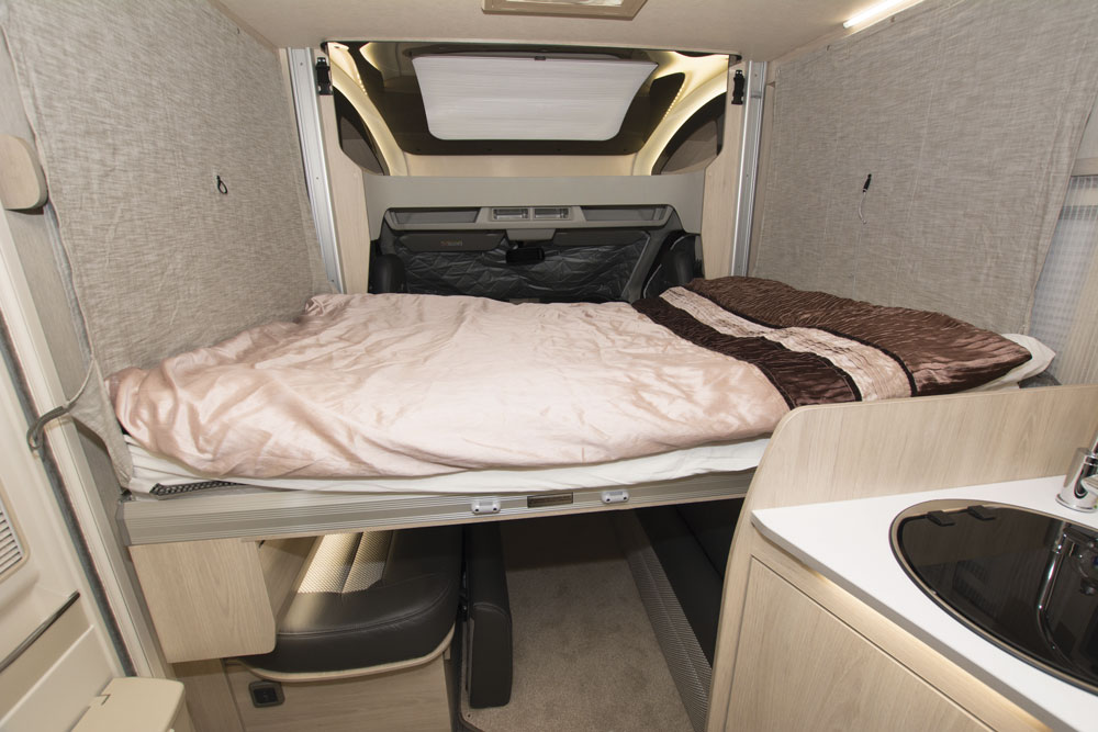 The bed in the Auto-Trail Tribute F60