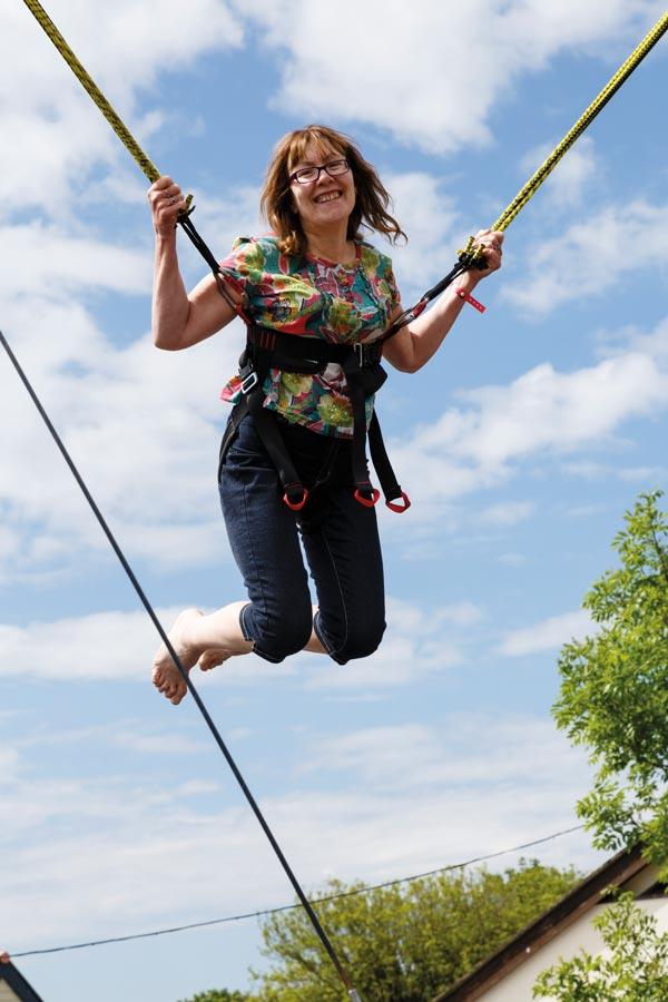 Helen Werin on the ropes in North Devon