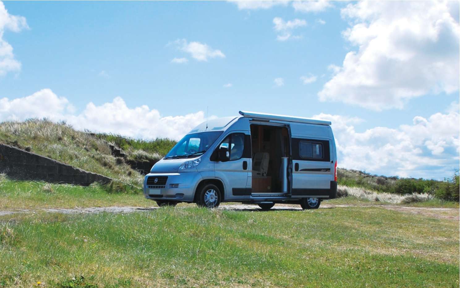 An open campervan