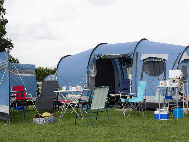 Family camping set-up