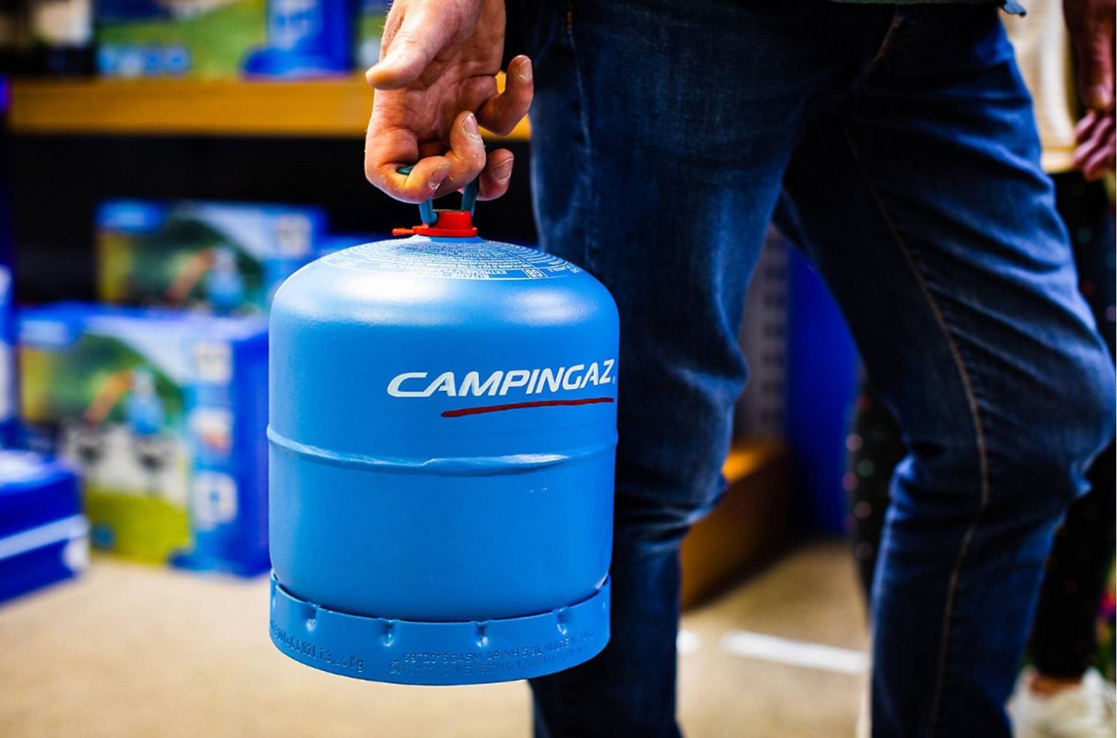 A campingaz gas cylinder