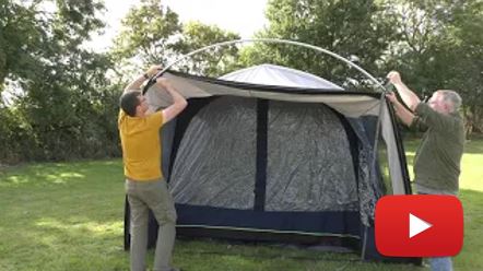 Pitch an inflatable tent