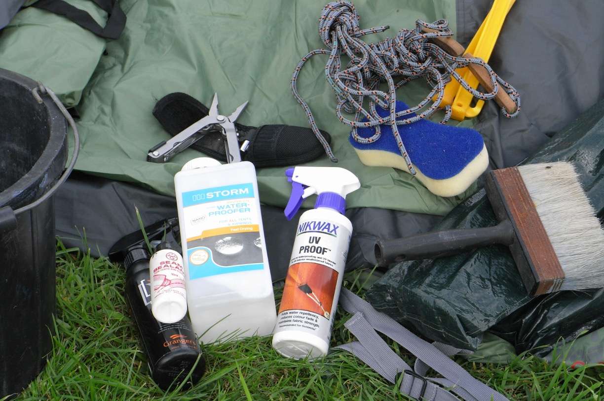A tent repair kit