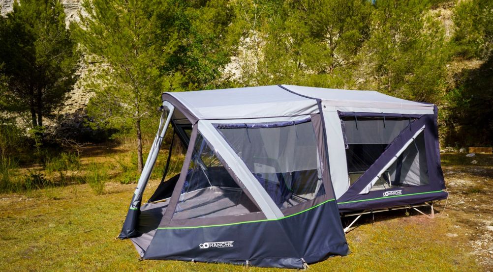 Comanche Montana Explorer folding camper setup