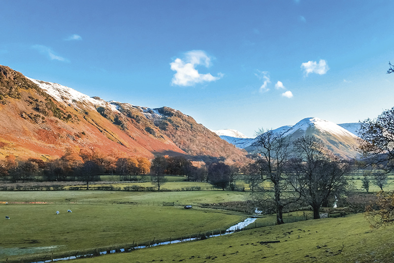 The Ullswater Valley in winter