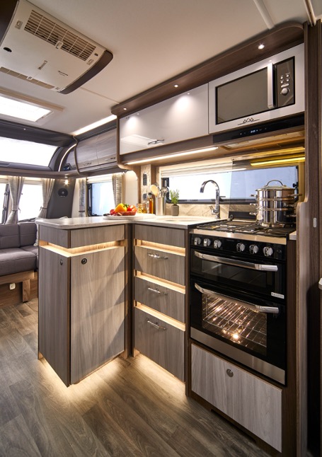 The kitchen on the Coachman Lusso
