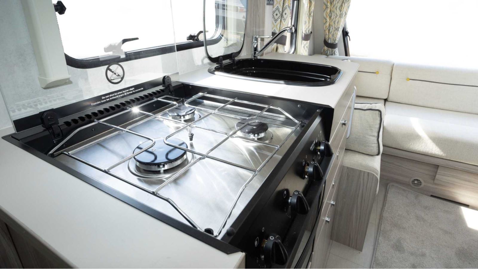 A look at the kitchen inside the Xplore 304 SE