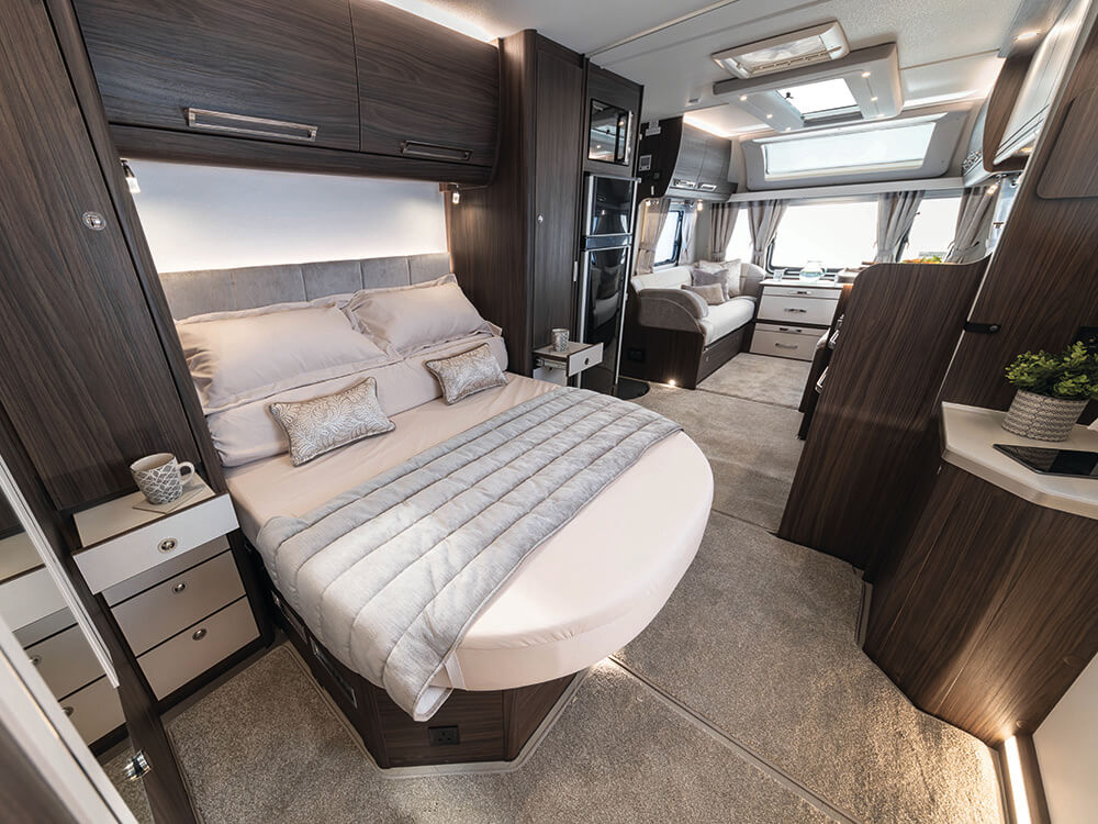 The bed inside the Cruiser