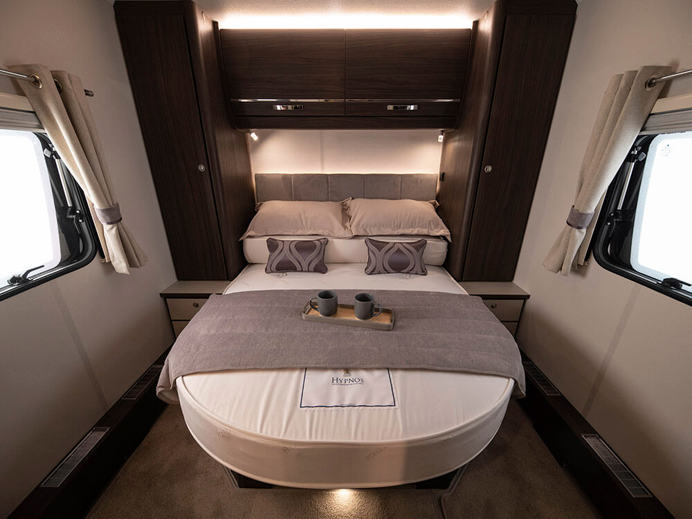 The bedroom inside the Affinity 550