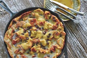 Barbecue Bread and Butter Pudding