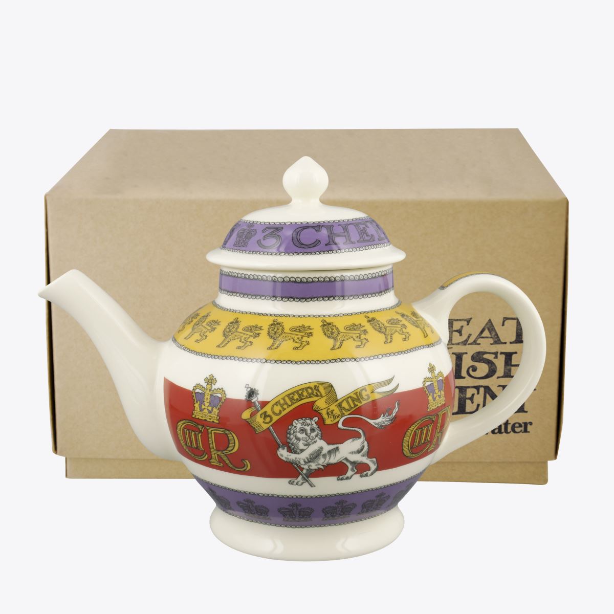Emma Bridgewater ‘3 Cheers for King Charles’ Coronation Teapot