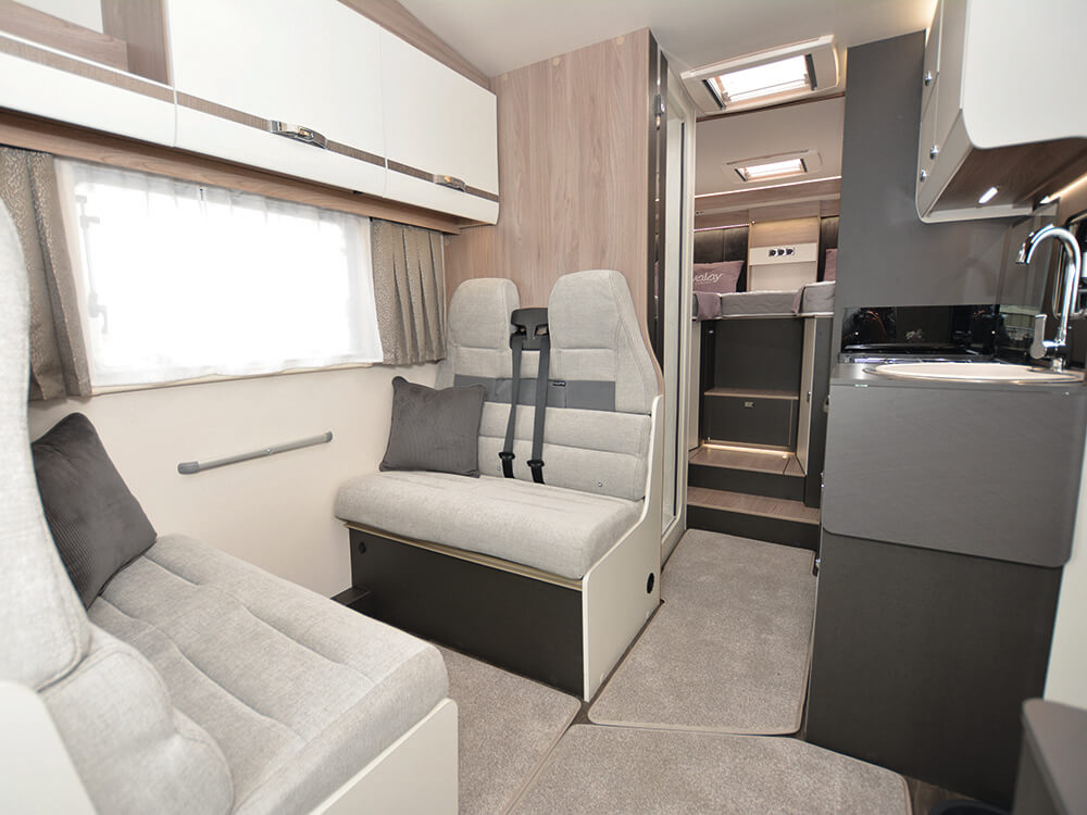 The lounge in the Swift Voyager 485