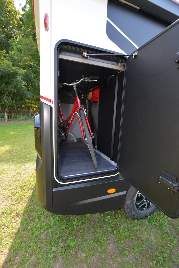 Chausson's 2024 X650 motorhome has a garage for bikes, if you want it