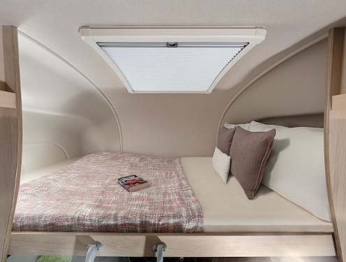 The bedroom on the Expedition C63